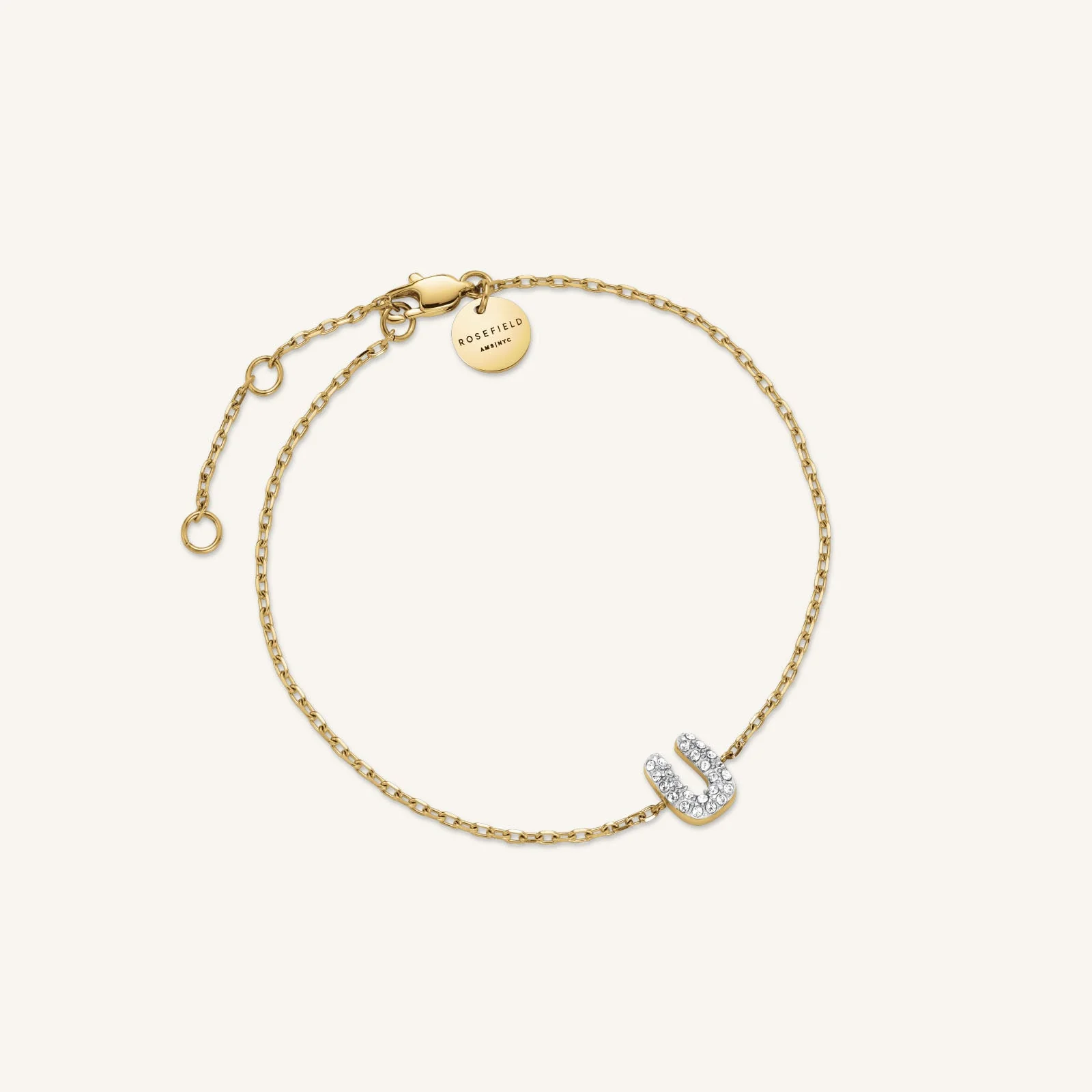 Crystal Letter U Bracelet