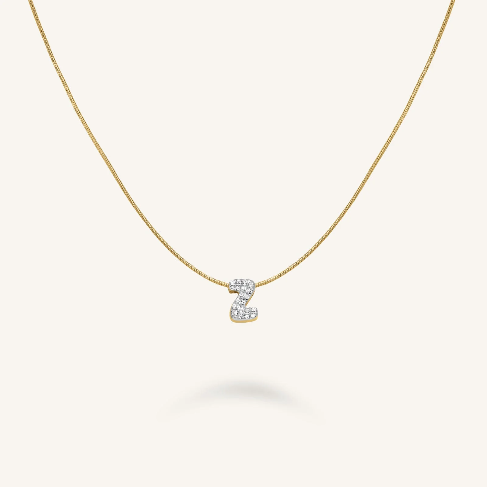 Crystal Letter Z Necklace