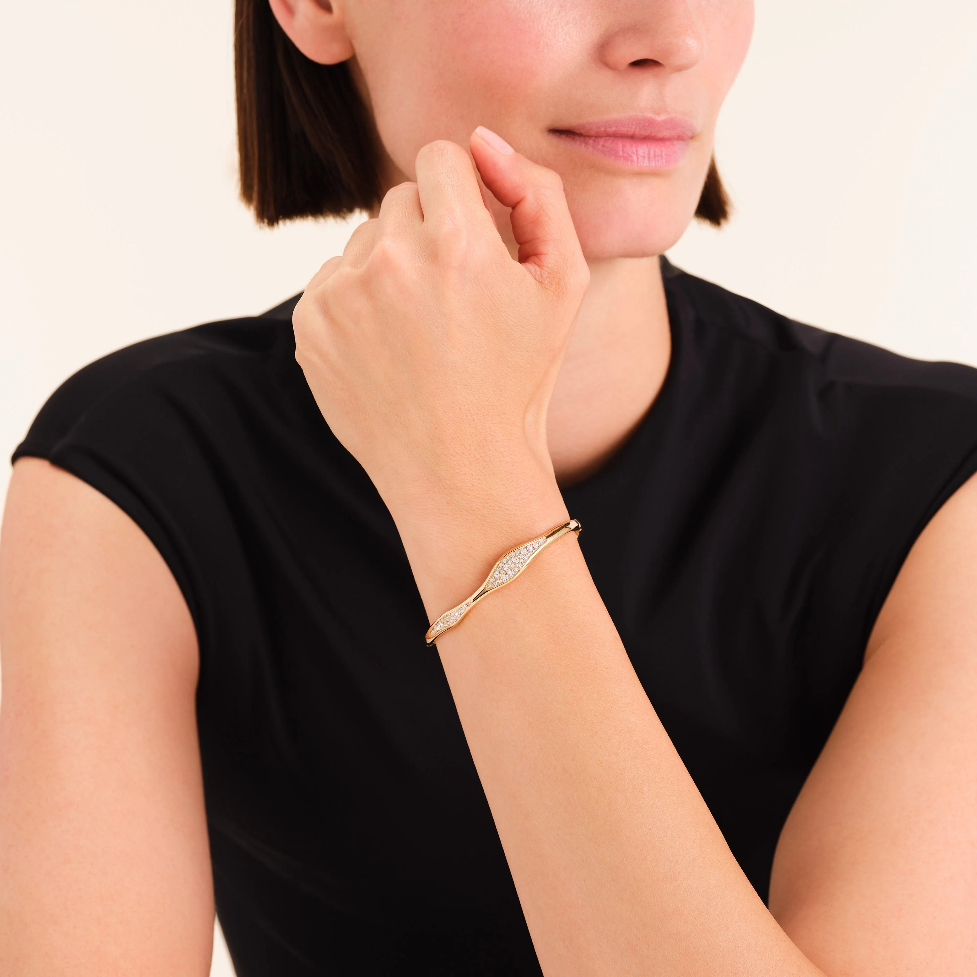 Pave Wave Bangle - Image 2